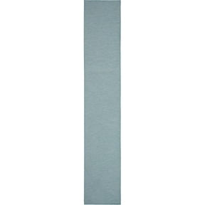 Pemberly Row 10' Runner Aqua Fabric Modern Area Rug (10' Runner)