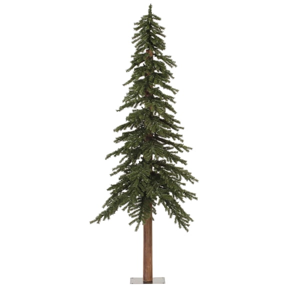 Pemberly Row 108"Plastic Natural Alpine Artificial Christmas Tree in Green