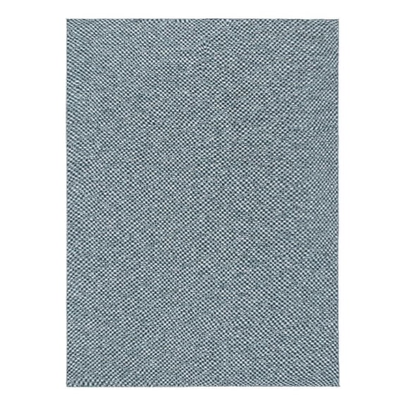 Pemberly Row 108"x144" Polypropylene Fabric Rug in Aqua Blue