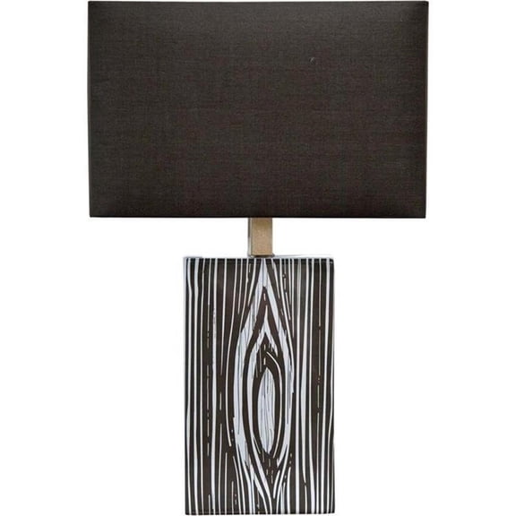 Pemberly Row 11x17 Black/White Pattered Base Ceramic Wall Sconce