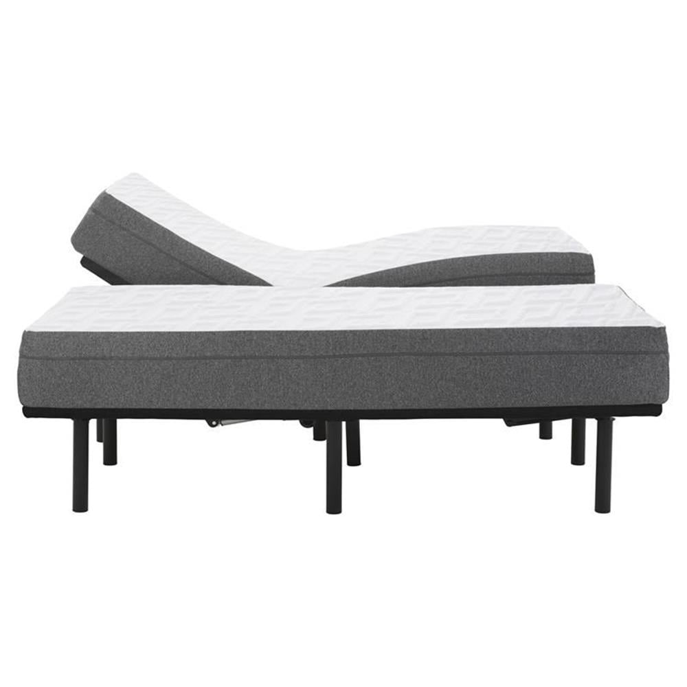 King Size Luxe Metal Frame Upholstered Bed with 12" Memory Foam Mattress