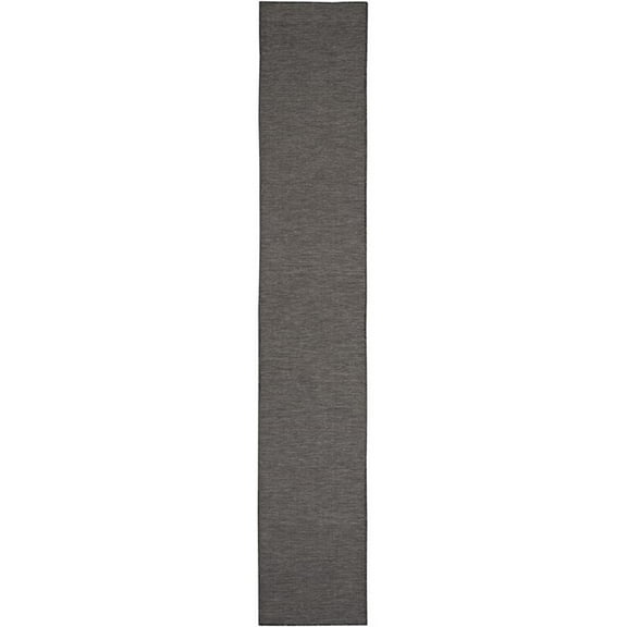 Pemberly Row 12' Runner Charcoal Fabric Modern Area Rug (12' Runner)