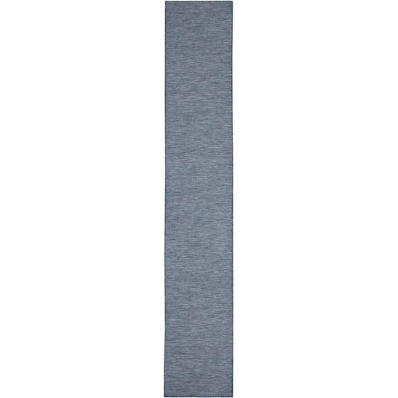 Pemberly Row 12' Runner Navy Blue Fabric Modern Area Rug (12' Runner)