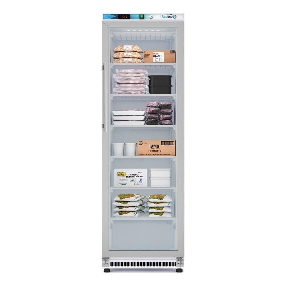 Pemberly Row 12 cu. ft. Freezer with Glass Door in White - Manual Defrost