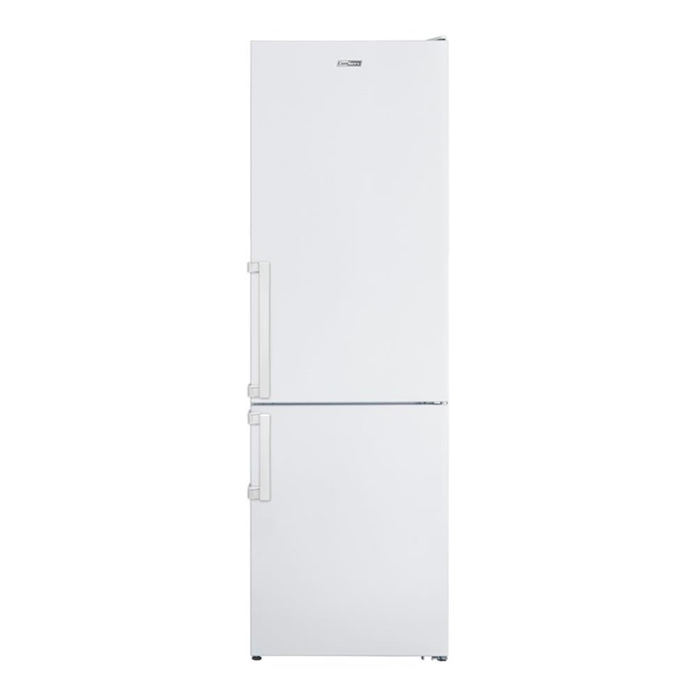 Pemberly Row 12cf No Frost Bottom Freezer Refrigerator Wine Rack in White