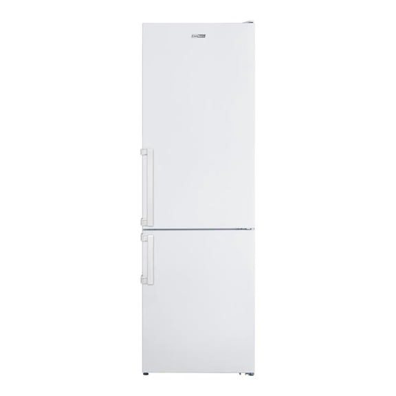 Pemberly Row 12cf No Frost Bottom Freezer Refrigerator Wine Rack in White
