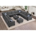 thumbnail image 1 of Pemberly Row 13 PCS Corduroy Flexible Combination Sectional Sofa in Dark Gray, 1 of 11