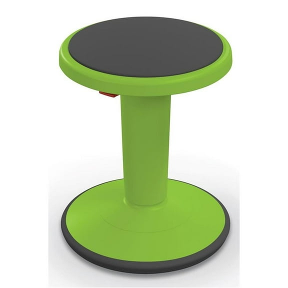 Pemberly Row 14-18" Plastic Hierarchy Height Adjustable Grow Short Stool - Green