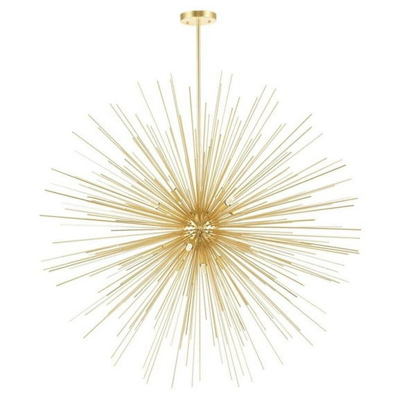 Pemberly Row 14 Light Contemporary Metal Chandelier in Gold Leaf