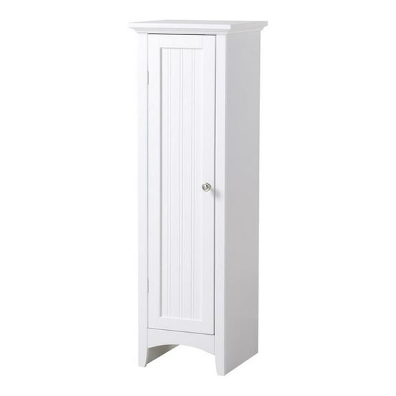 Pemberly Row 15" 1-Door Wood Kitchen Storage Pantry in White