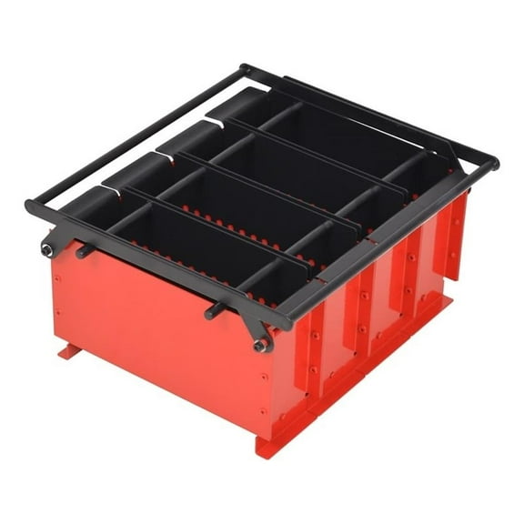 Pemberly Row 15"X12.2"X7.1" Steel Paper Log Briquette Maker in Black/Red