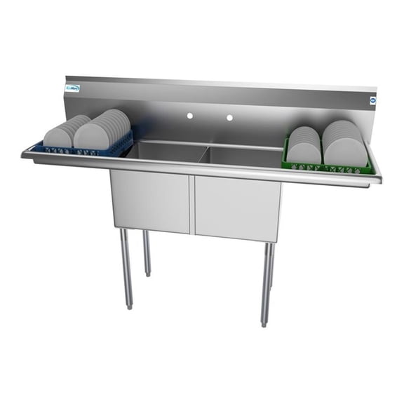 Pemberly Row 15x15x12 Stainless Steel Kitchen Prep & Utility Sink in Silver