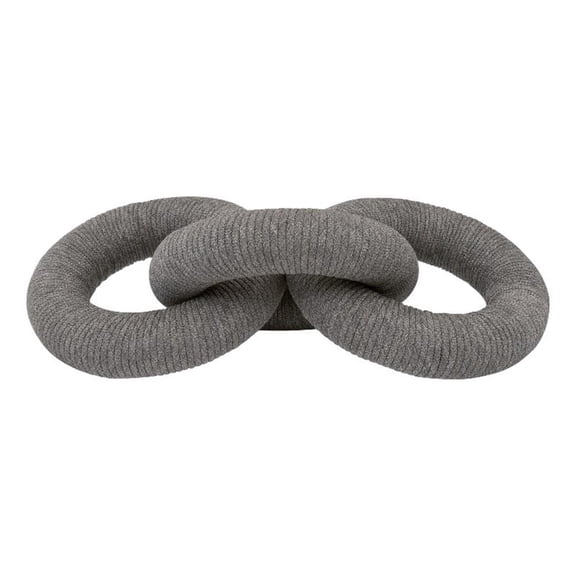 Pemberly Row 16.5" Handcrafted Dove Gray Rope Decorative Link