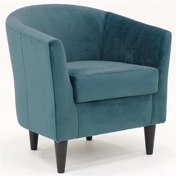 Pemberley Row Polyester Blue Club Chair Rectangular Padded 32"H x 30.5"W x 27.5"D