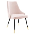 thumbnail image 1 of Pemberly Row 17.5" Tufted Performance Velvet Dining Side Chair in Pink, 1 of 8