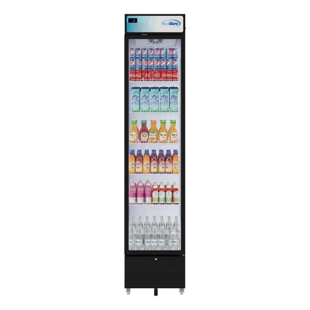 Pemberly Row 17" Slim Commercial Merchandiser Refrigerator 7 cu. ft. in Black
