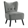 thumbnail image 1 of Pemberly Row 18.5" Contemporary Velvet Upholstered Accent Chair in Gray, 1 of 7