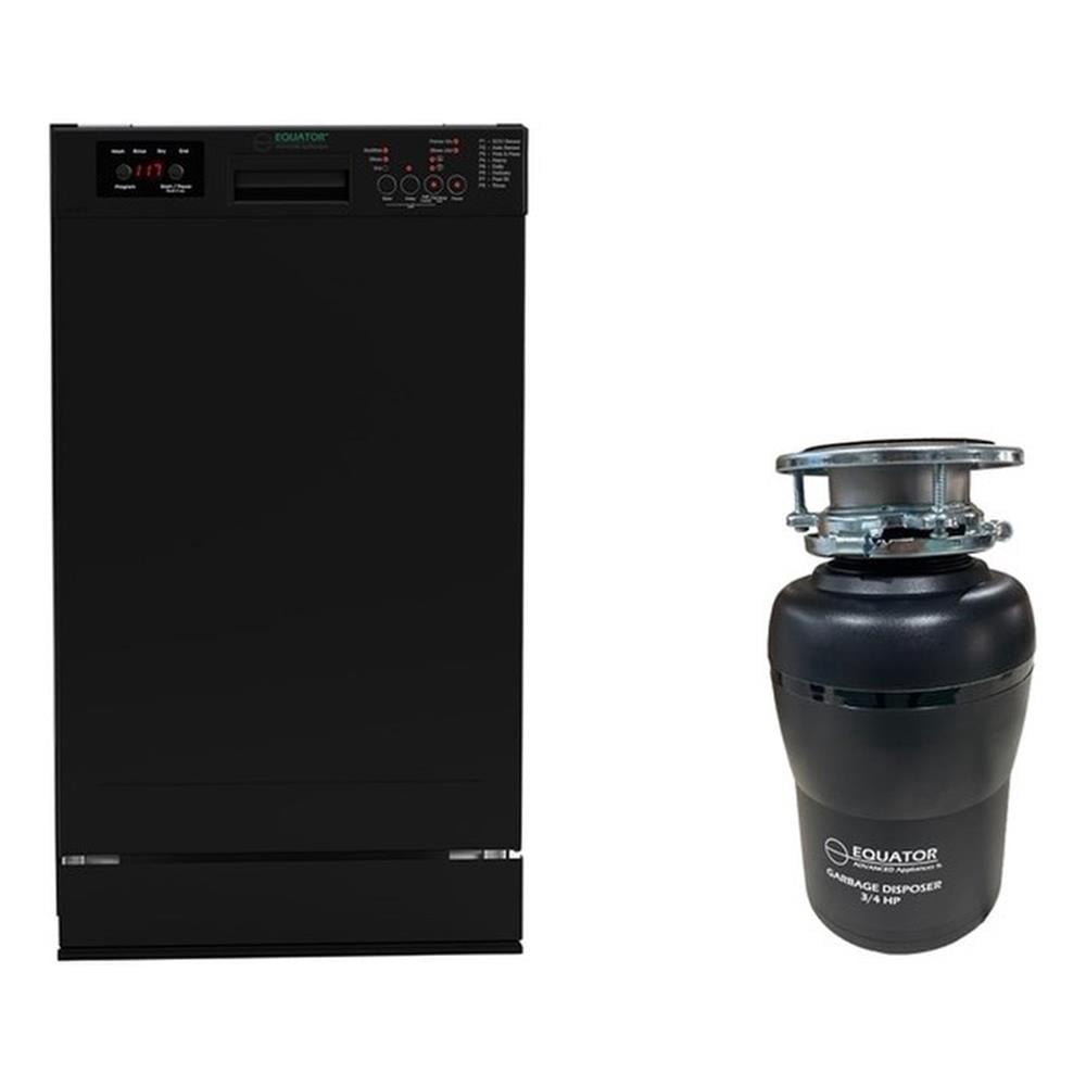 Pemberly Row 18" Dishwasher 10 Place 110V E-Star & 3/4 HP Garbage Disposer