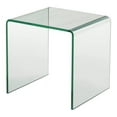 thumbnail image 1 of Pemberly Row 18" Glass End Table with Rounded Edges in Clear, 1 of 3