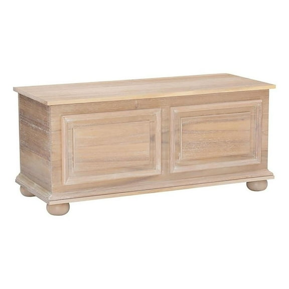 Pemberly Row 18"H Transitional Wood Cedar Chest in Natural Brown