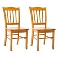 thumbnail image 1 of Pemberly Row 18" Ladderback Wood Dining Chair in Natural Oak (Set of 2), 1 of 7
