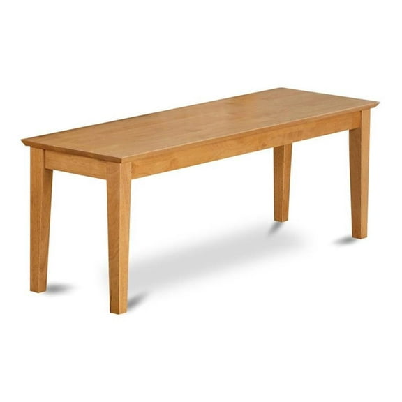 Pemberly Row 18" Traditional Wood Bench in Luxurious Oak Finish