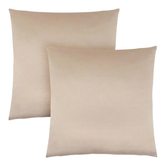 Pemberly Row 18x18 Satin Accent Throw Pillow Set of 2 in Gold