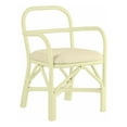 thumbnail image 1 of Pemberly Row 19.1" Coastal Fabric Rattan Dining Chair in Cream, 1 of 7