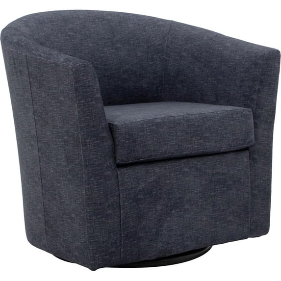 Pemberly Row 19"H Fabric Swivel Club Chair in Amethyst Purple