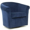 thumbnail image 1 of Pemberly Row 19"H Polyester Fabric Swivel Club Chair in Blue, 1 of 6