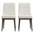 thumbnail image 1 of Pemberly Row 19'' Solid Wood and Fabric Dining Chair in Beige/Walnut (Set of 2), 1 of 8