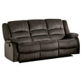thumbnail image 1 of Pemberly Row 19" Transitional Microfiber Double Reclining Sofa in Chocolate, 1 of 5