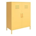 thumbnail image 1 of Pemberly Row 2-Door Contemporary Metal Locker Storage Cabinet in Yellow, 1 of 9