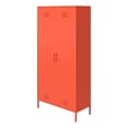 thumbnail image 1 of Pemberly Row 2 Door Tall Metal Locker Style Storage Cabinet in Orange, 1 of 10