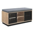 thumbnail image 1 of Pemberly Row 2-Door Wooden Bench with Storage in Oak and Espresso, 1 of 5