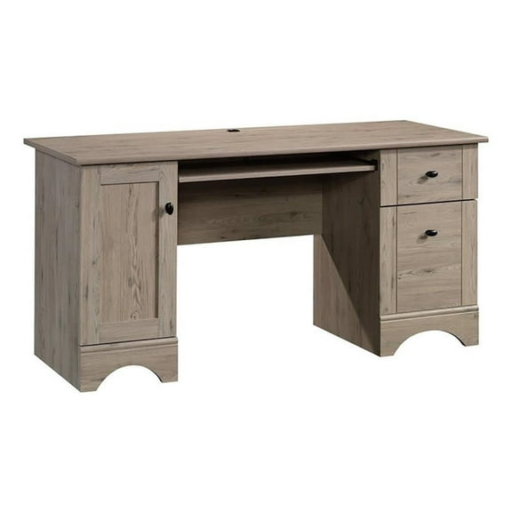 Pemberly Row 2-Drawer Coastal Engineered Wood Computer Desk in Laurel Oak