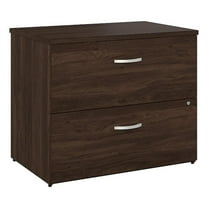 Pemberly Row 2 Drawer Lateral File Cabinet in Black Walnut - Engineered Wood