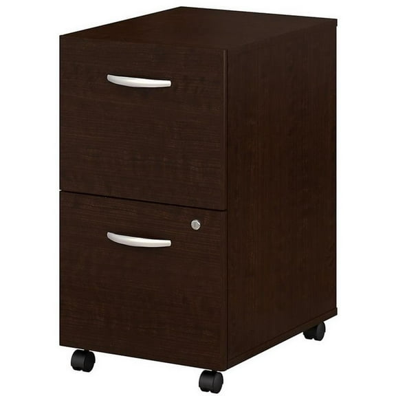 Pemberly Row 2-Drawer Mobile File Cabinet in Mocha Cherry - Engineered Wood