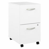 Pemberly Row 2 Drawer Mobile File Cabinet in White - Engineered Wood