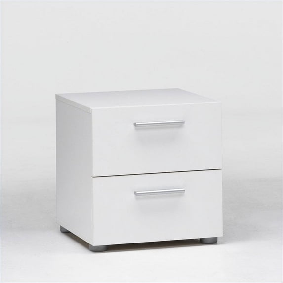 Pemberly Row 2 Drawer Nightstand in White
