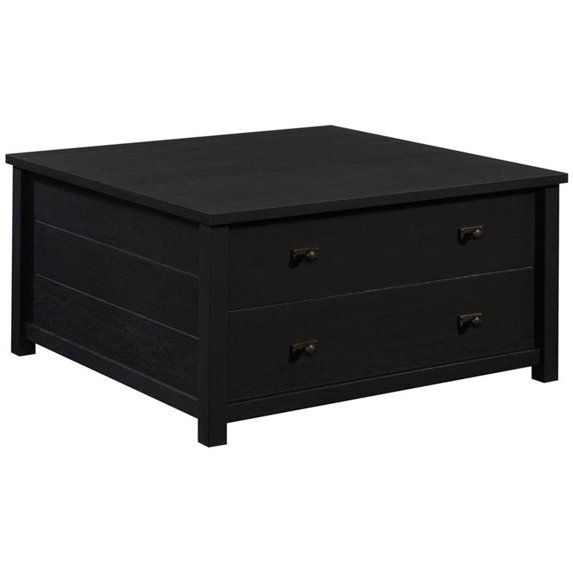 Pemberly Row 2 Drawer Wooden Storage Coffee Table in Raven Oak