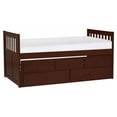 thumbnail image 1 of Pemberly Row 2-Drawers Wood Twin over Twin Trundle Bed in Dark Cherry, 1 of 9