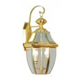 thumbnail image 1 of Pemberly Row 2 Light Outdoor Wall Lantern in Polished Brass, 1 of 1