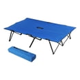 thumbnail image 1 of Pemberly Row 2-Person Folding Camping Cot 50" Wide Sleeping Bed in Blue, 1 of 7