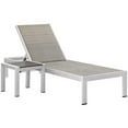 thumbnail image 1 of Pemberly Row 2-Piece Modern Aluminum Outdoor Set in Silver/Gray, 1 of 7