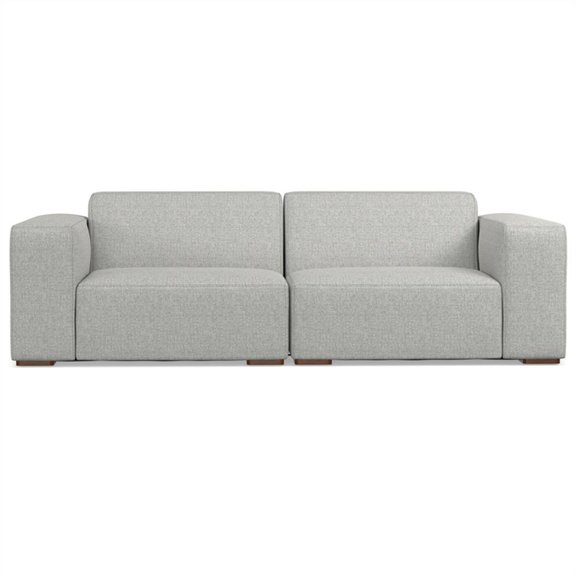 Pemberly Row 2 Seater Modular Sofa in Pale Gray Performance Fabric