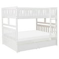 thumbnail image 1 of Pemberly Row 2-Storage Boxes Transitional Wood Full over Full Bunk Bed in White, 1 of 5