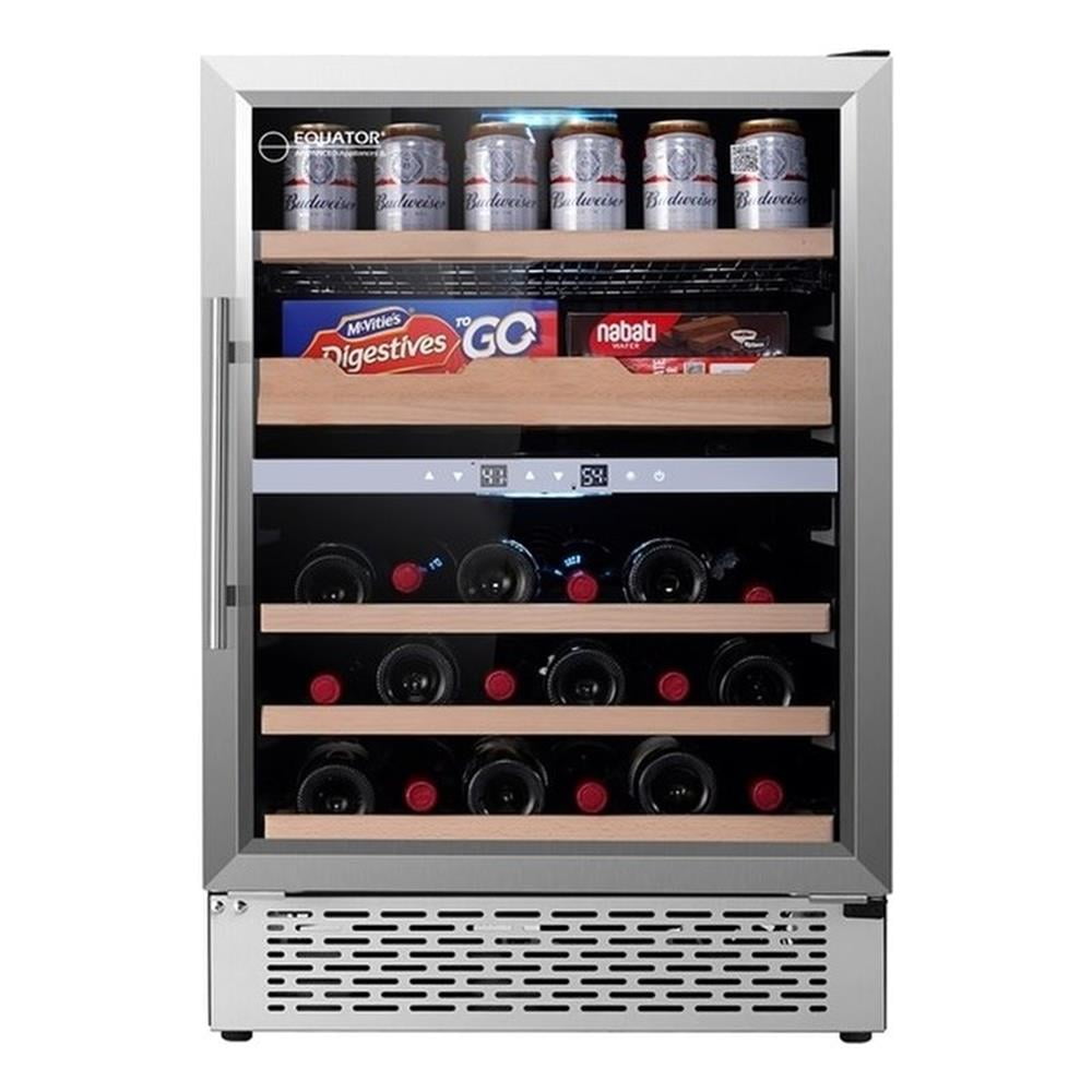 Pemberly Row 2-Zone Luxury Gourmet Center for Cans+Wine Bottles+Fine Foods