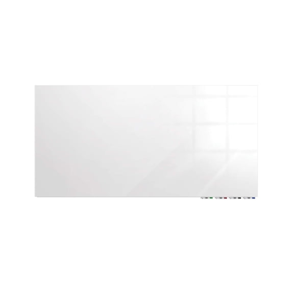 Pemberly Row 2'x3' Low Porifle 1/4" Magnetic Horizontal Glassboard in White Back
