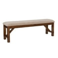 thumbnail image 1 of Pemberly Row 20.75" Wood/Fabric Dining Bench in Dark Hazelnut Brown/Tan, 1 of 7